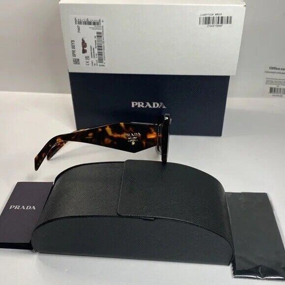 PRADA SYMBOLE PR 08YS 01V-8C1 Honey Havana Brown Lens Women Sunglasses - Picture 8 of 9